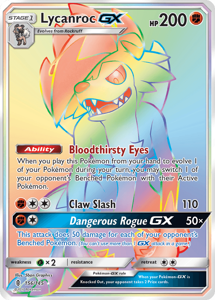 Lycanroc-GX, kortbilde fra pokemontcg.io