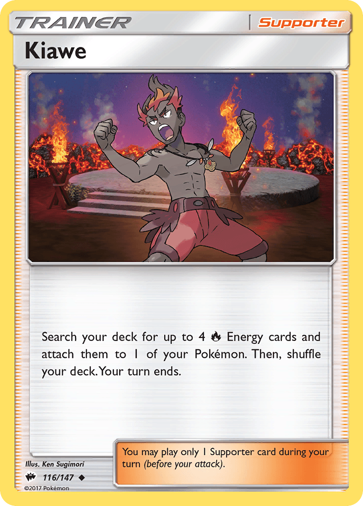 Kiawe, kortbilde fra pokemontcg.io