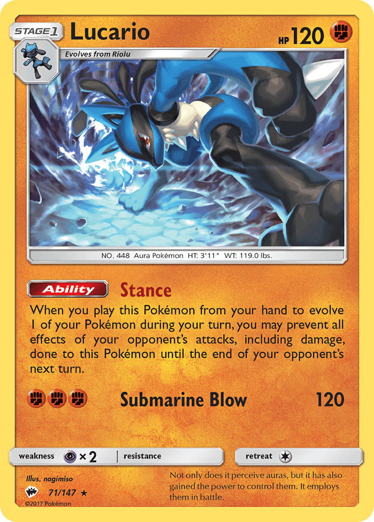 Lucario, kortbilde fra pokemontcg.io