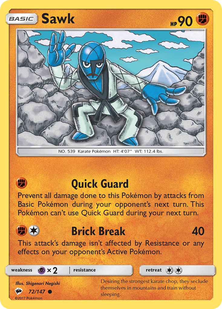 Sawk, kortbilde fra pokemontcg.io