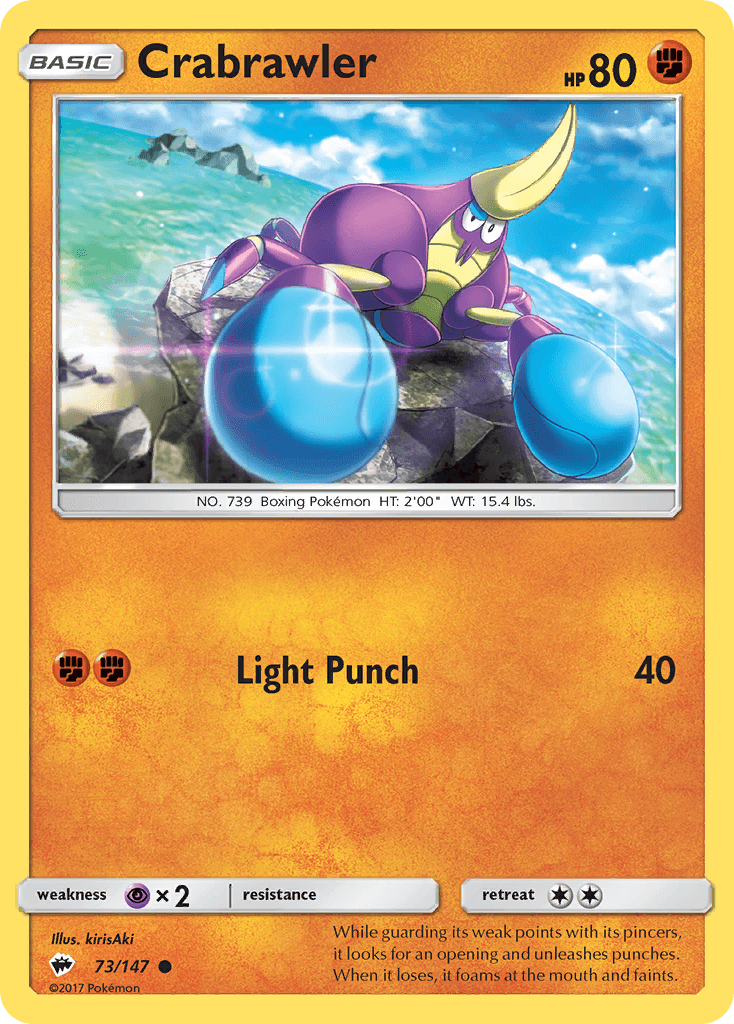 Crabrawler, kortbilde fra pokemontcg.io