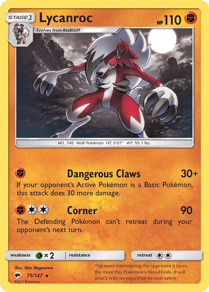 Lycanroc, kortbilde fra pokemontcg.io