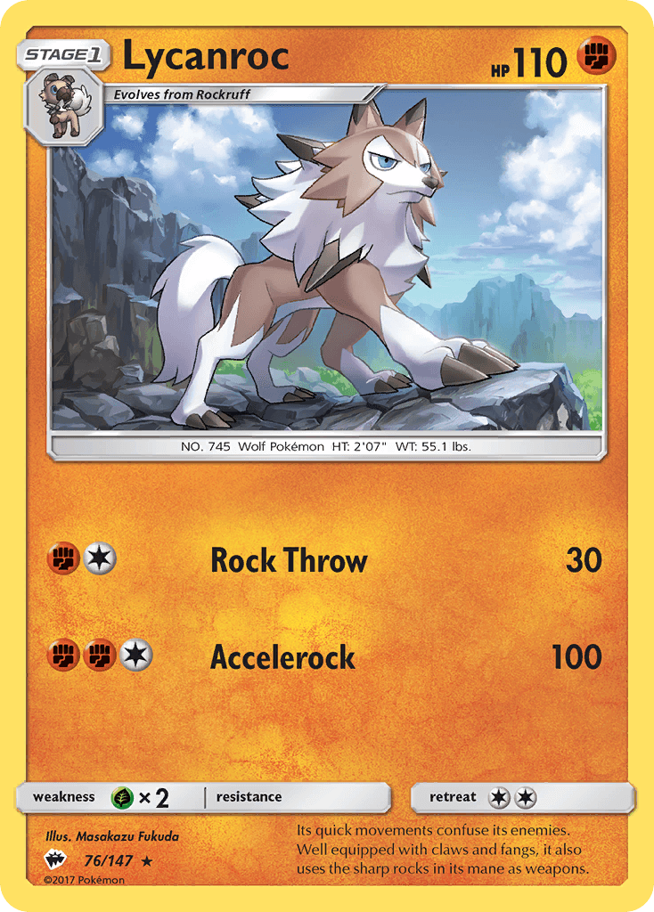 Lycanroc, kortbilde fra pokemontcg.io