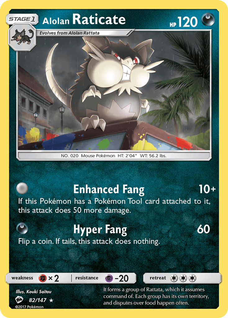 Alolan Raticate, kortbilde fra pokemontcg.io