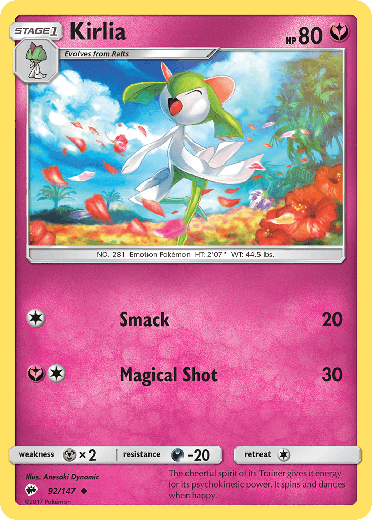 Kirlia, kortbilde fra pokemontcg.io