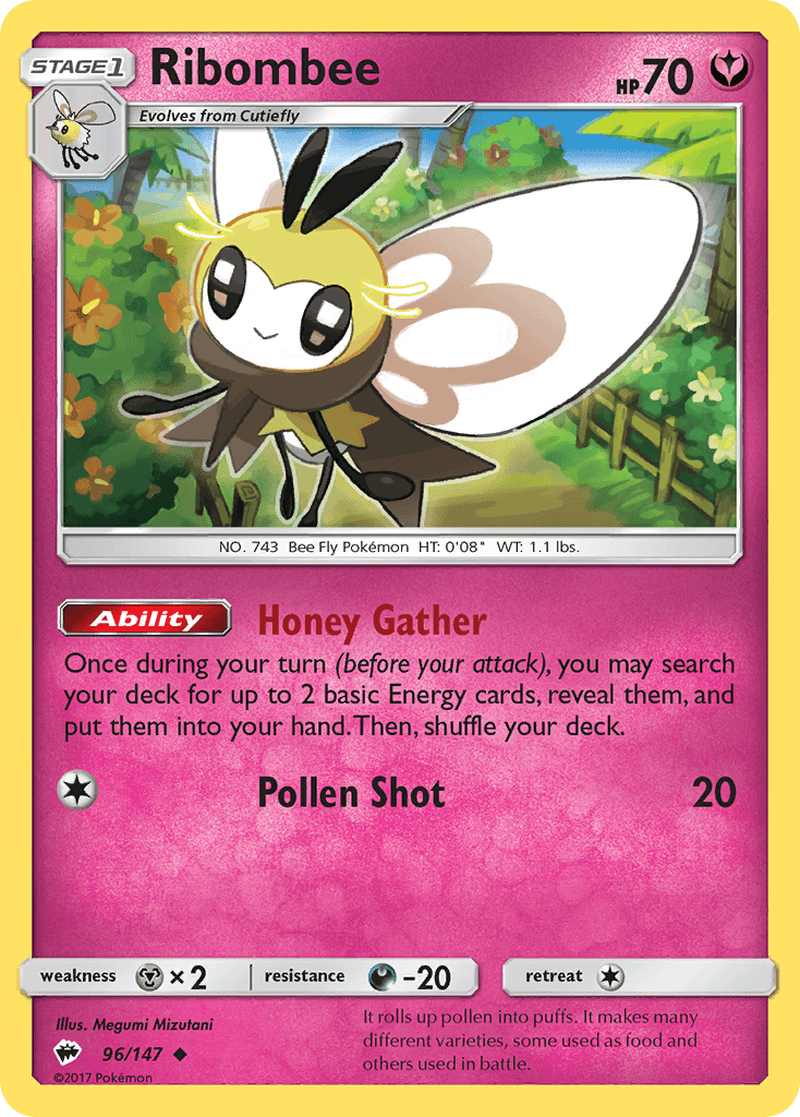 Ribombee, kortbilde fra pokemontcg.io