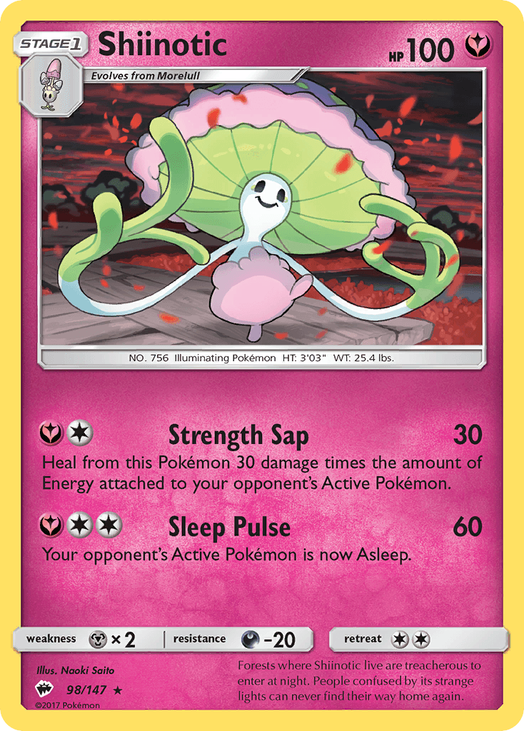 Shiinotic, kortbilde fra pokemontcg.io