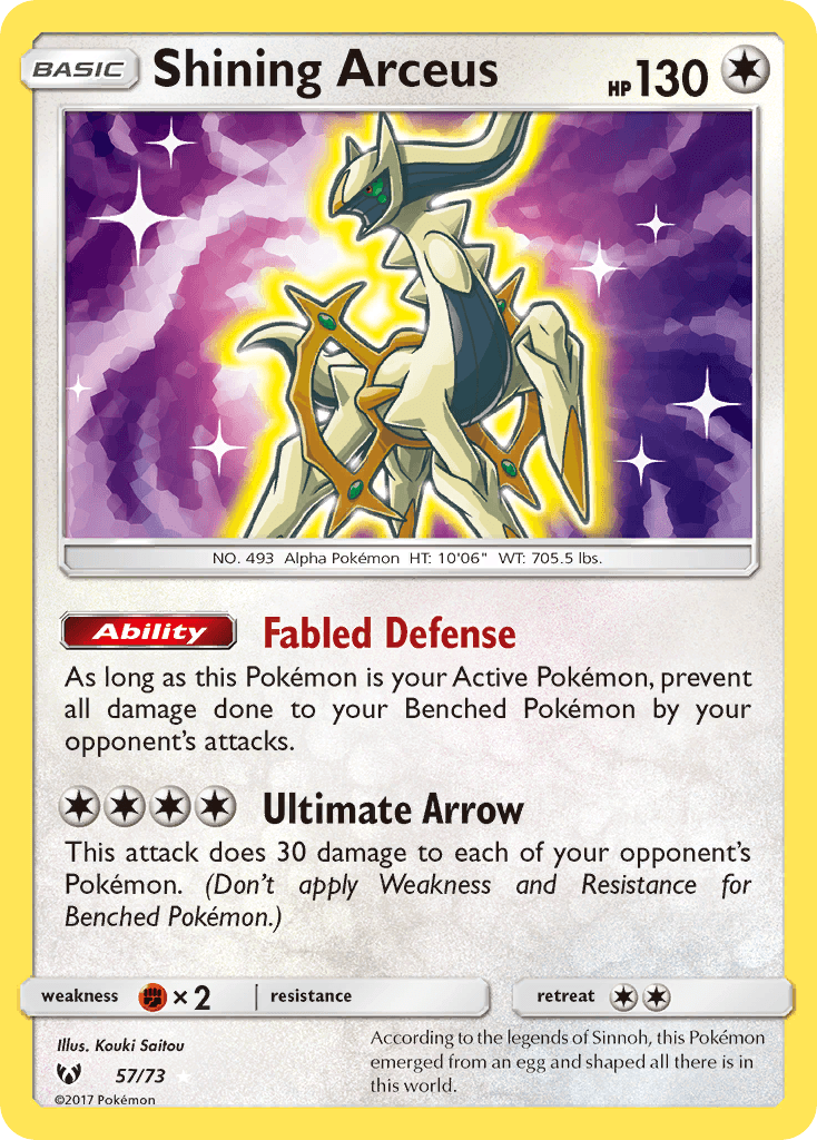 Shining Arceus, kortbilde fra pokemontcg.io