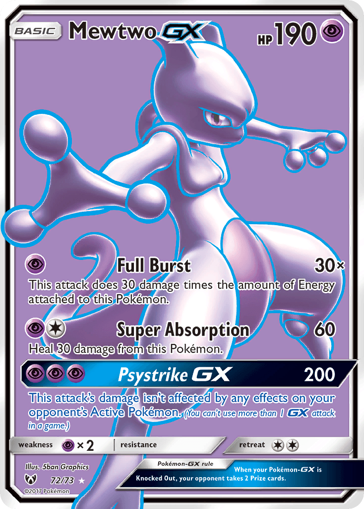 Mewtwo-GX, kortbilde fra pokemontcg.io