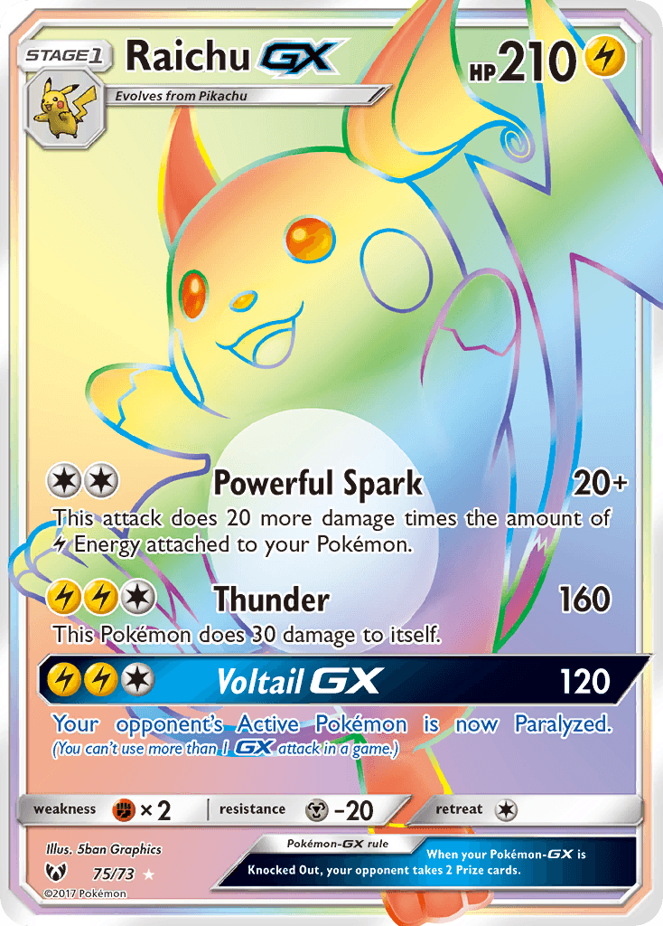 Raichu-GX, kortbilde fra pokemontcg.io