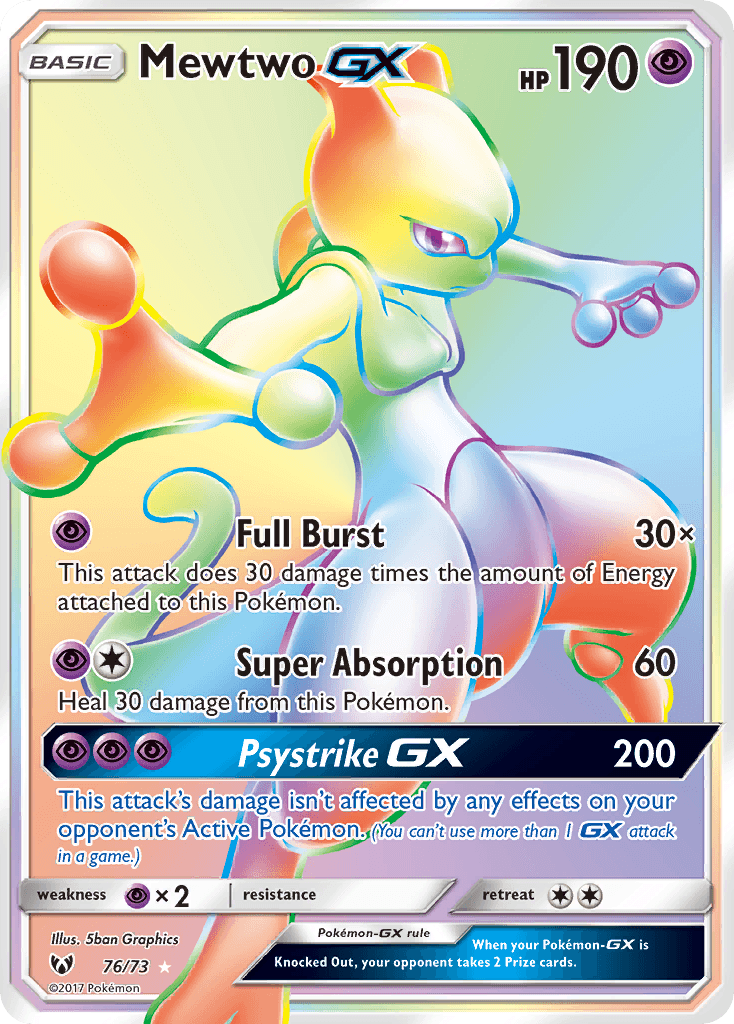 Mewtwo-GX, kortbilde fra pokemontcg.io