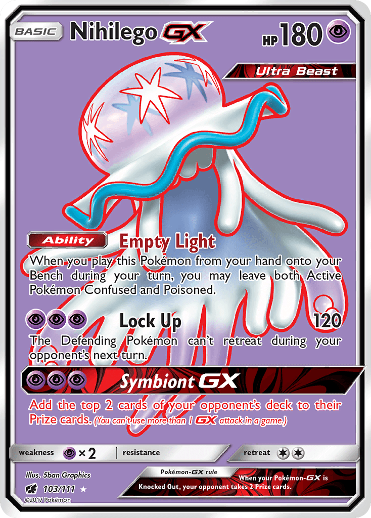 Nihilego-GX, kortbilde fra pokemontcg.io