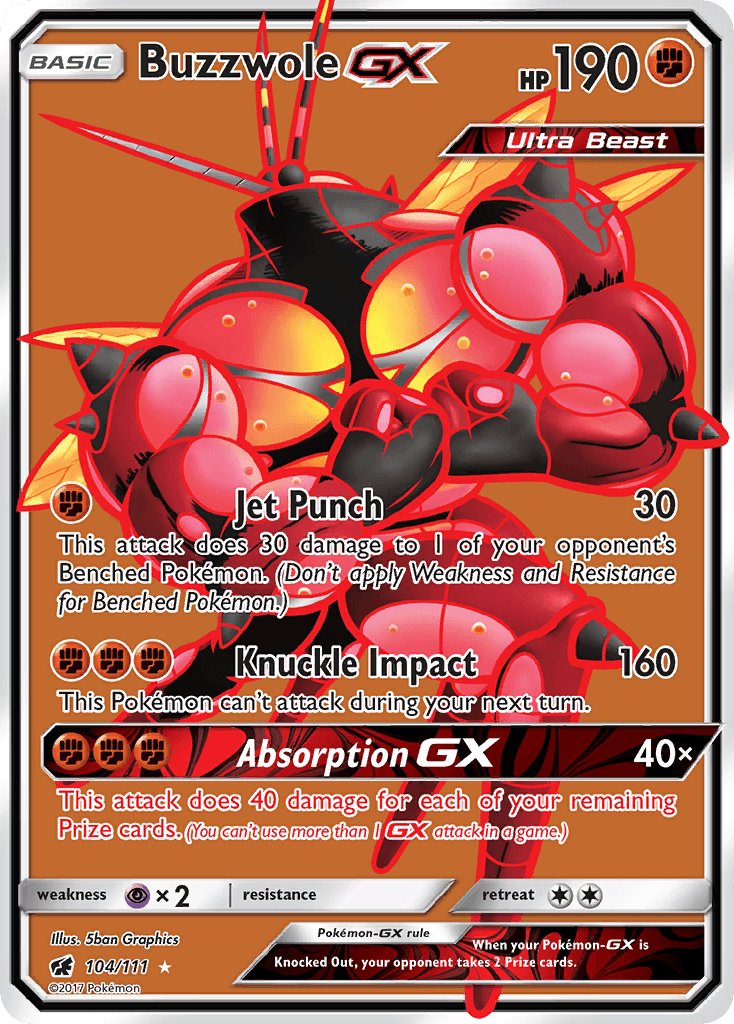 Buzzwole-GX, kortbilde fra pokemontcg.io