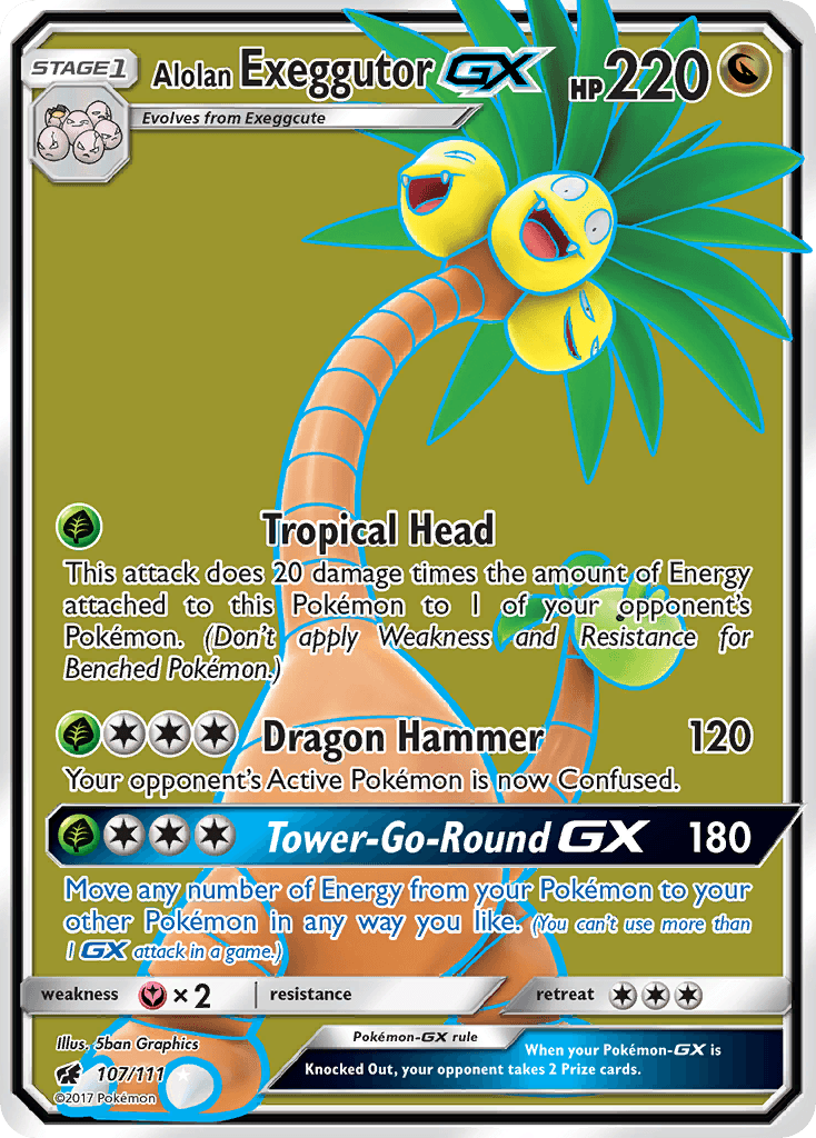Alolan Exeggutor-GX, kortbilde fra pokemontcg.io