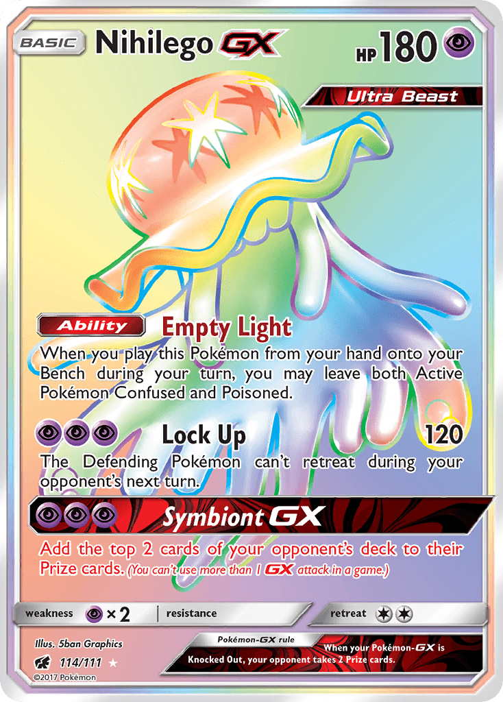 Nihilego-GX, kortbilde fra pokemontcg.io