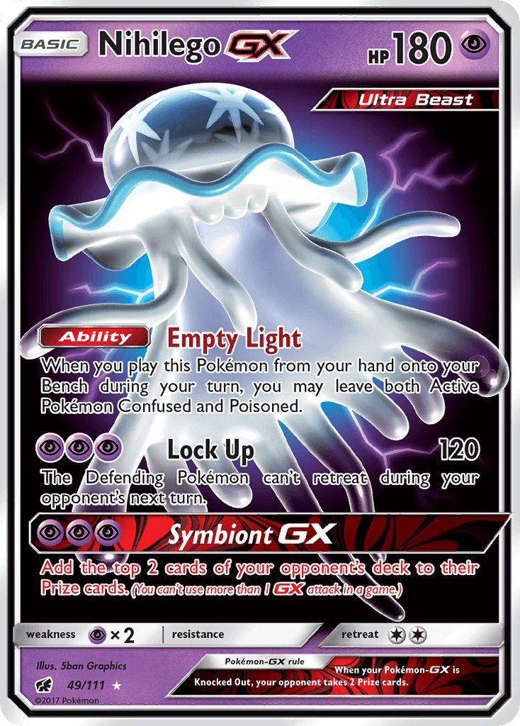 Nihilego-GX, kortbilde fra pokemontcg.io