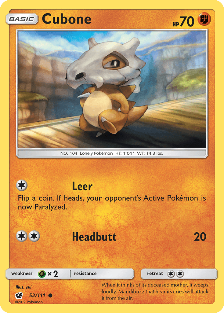 Cubone, kortbilde fra pokemontcg.io