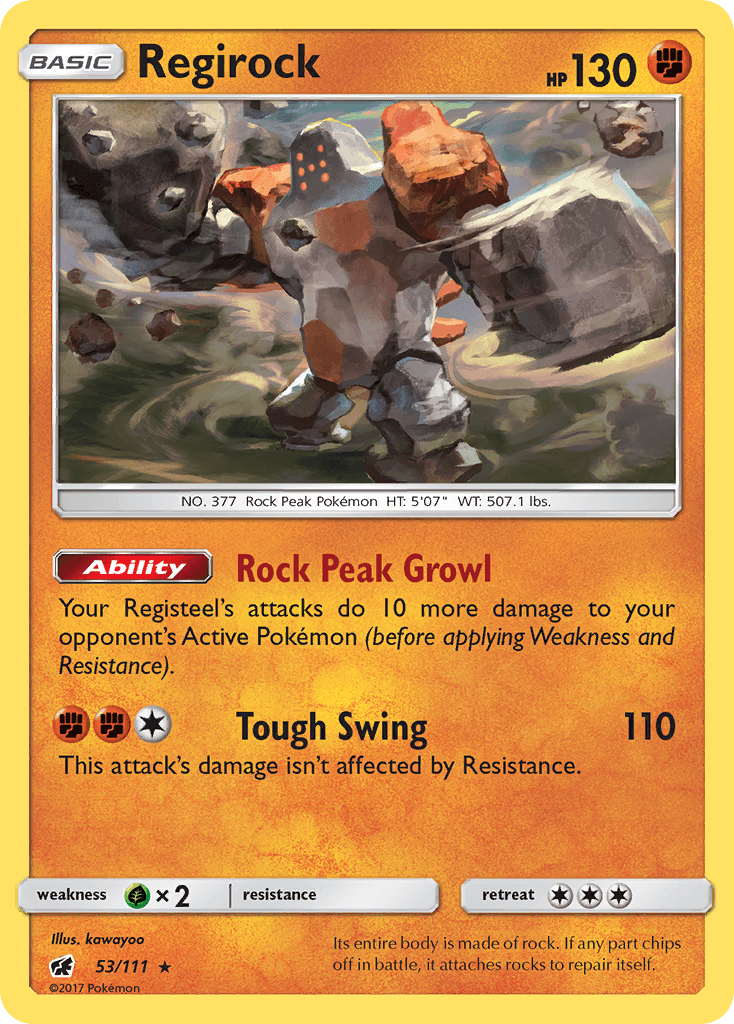 Regirock, kortbilde fra pokemontcg.io