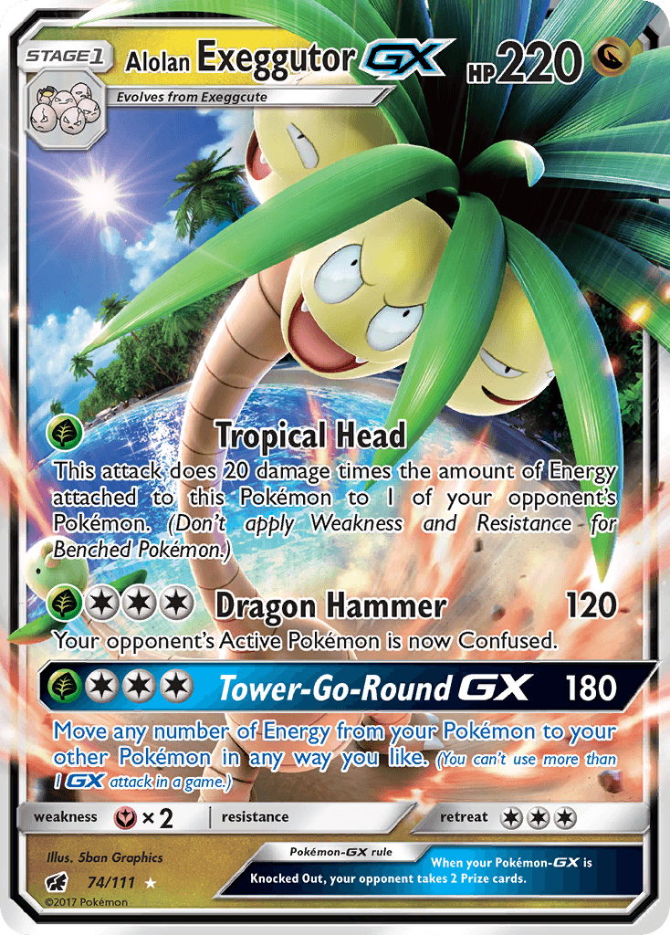 Alolan Exeggutor-GX, kortbilde fra pokemontcg.io