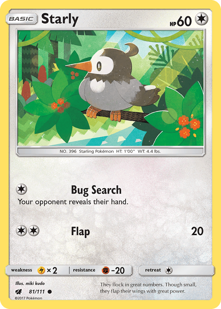 Starly, kortbilde fra pokemontcg.io
