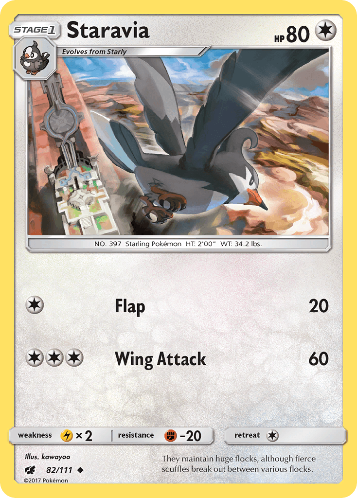 Staravia, kortbilde fra pokemontcg.io