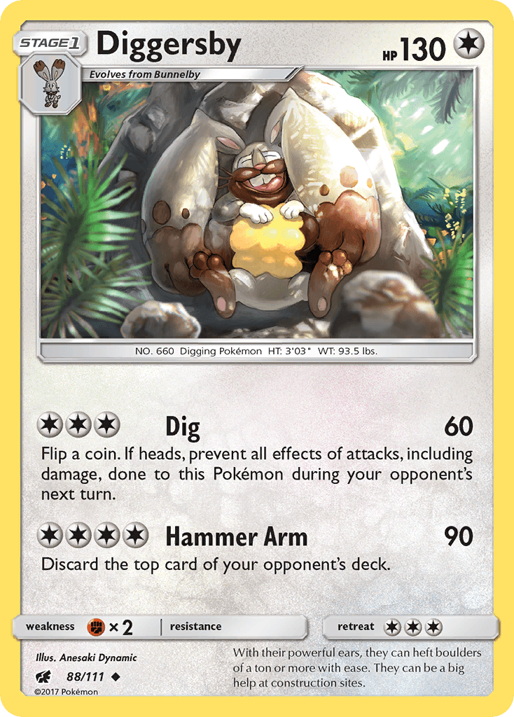 Diggersby, kortbilde fra pokemontcg.io