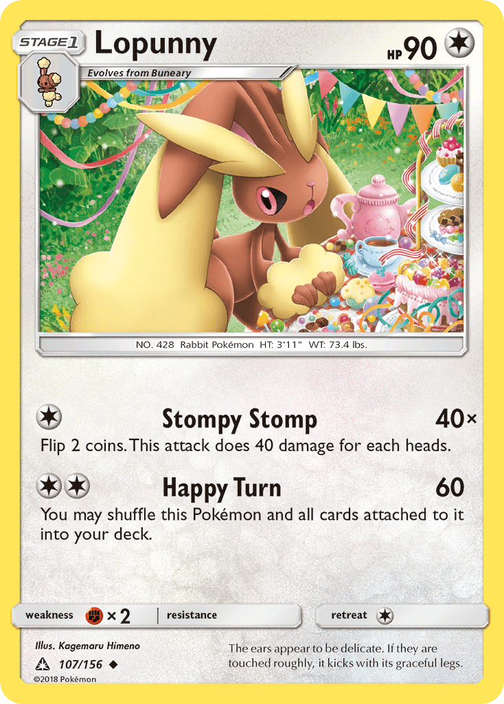 Lopunny, kortbilde fra pokemontcg.io