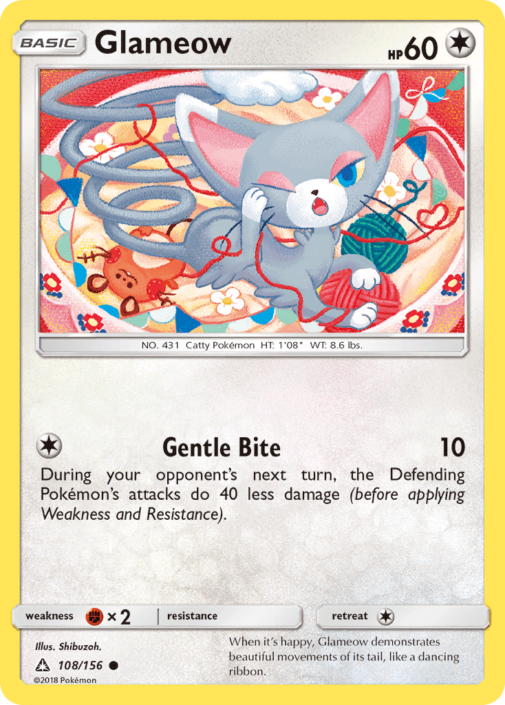 Glameow, kortbilde fra pokemontcg.io