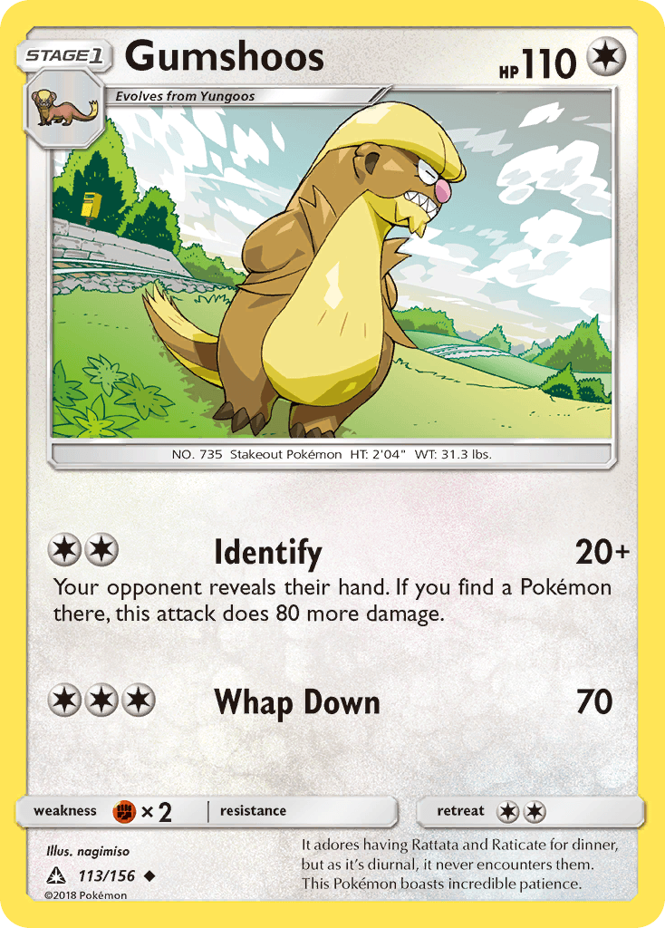 Gumshoos, kortbilde fra pokemontcg.io