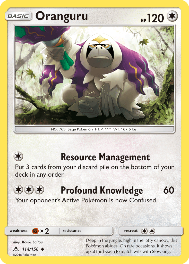 Oranguru, kortbilde fra pokemontcg.io