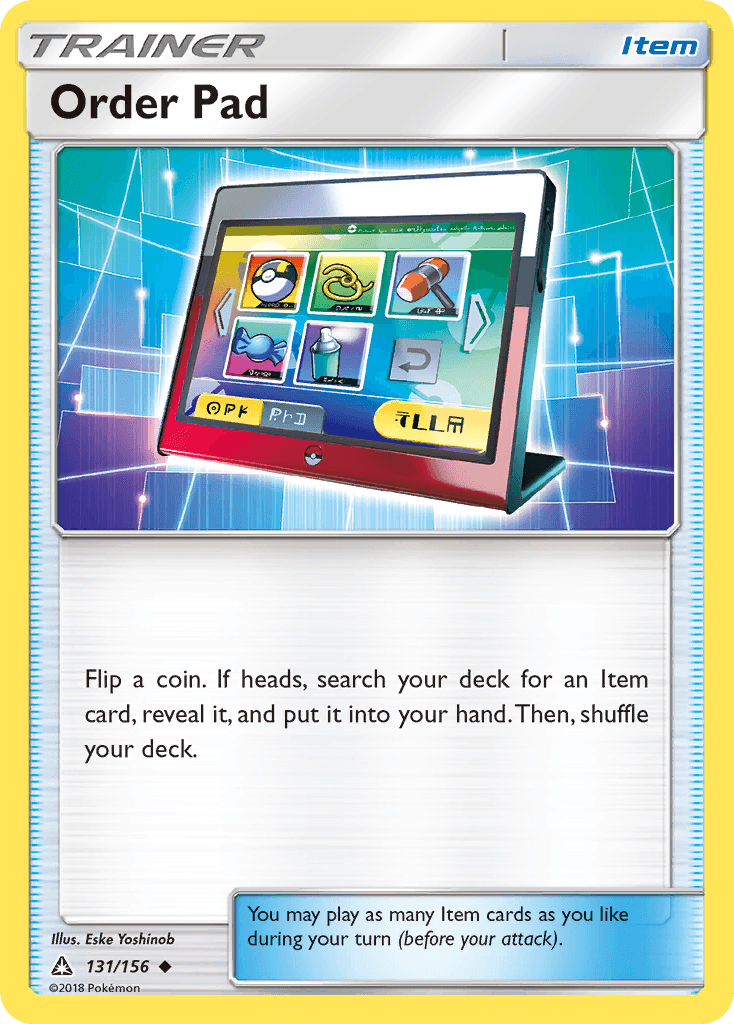 Order Pad, kortbilde fra pokemontcg.io
