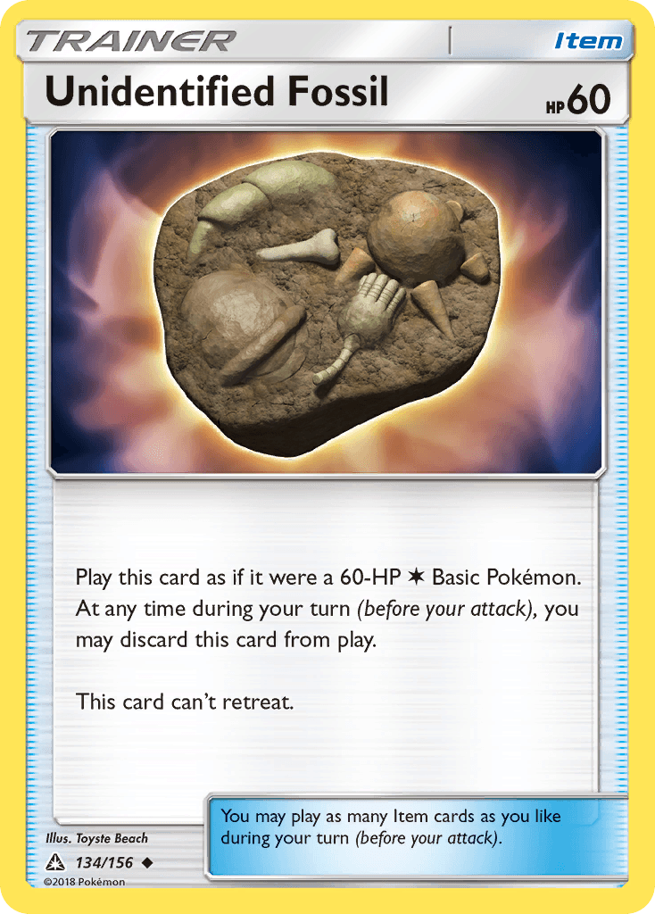 Unidentified Fossil, kortbilde fra pokemontcg.io