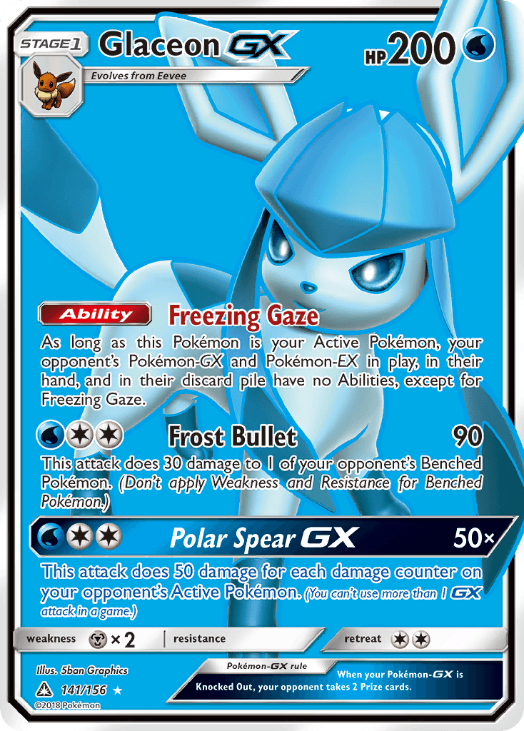 Glaceon-GX, kortbilde fra pokemontcg.io