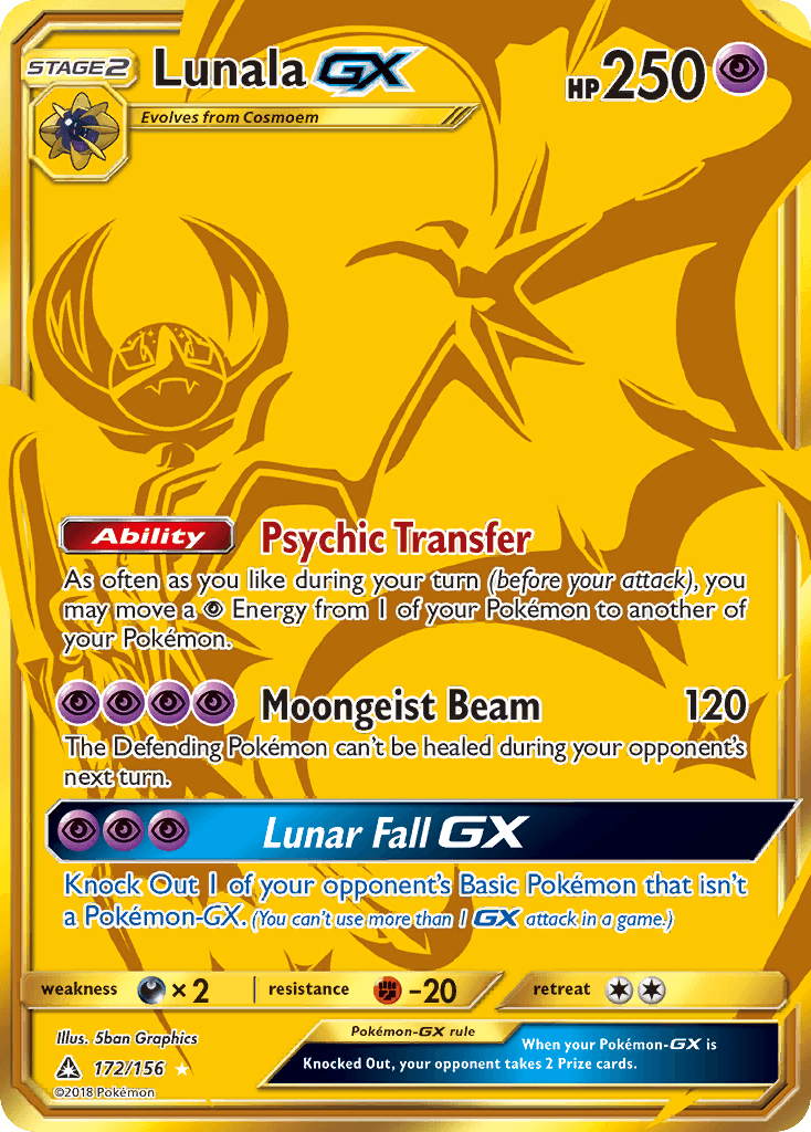 Lunala-GX, kortbilde fra pokemontcg.io