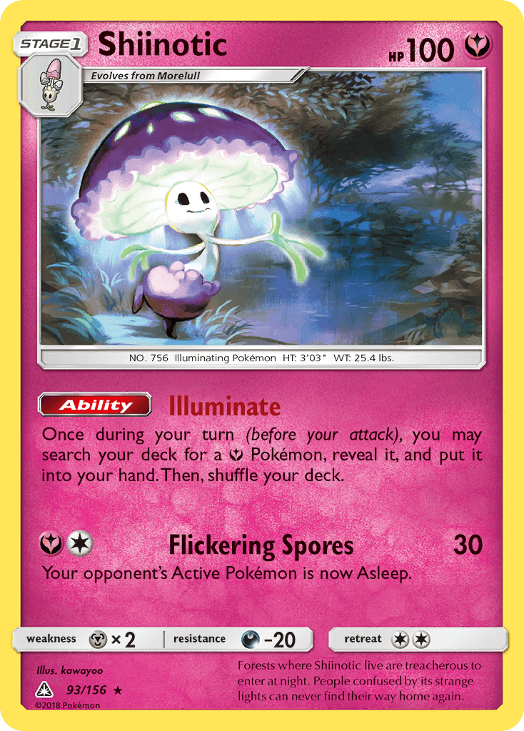 Shiinotic, kortbilde fra pokemontcg.io