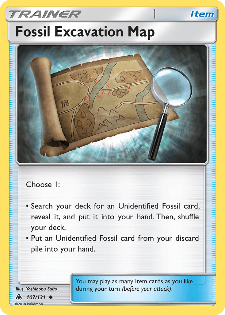 Fossil Excavation Map, kortbilde fra pokemontcg.io