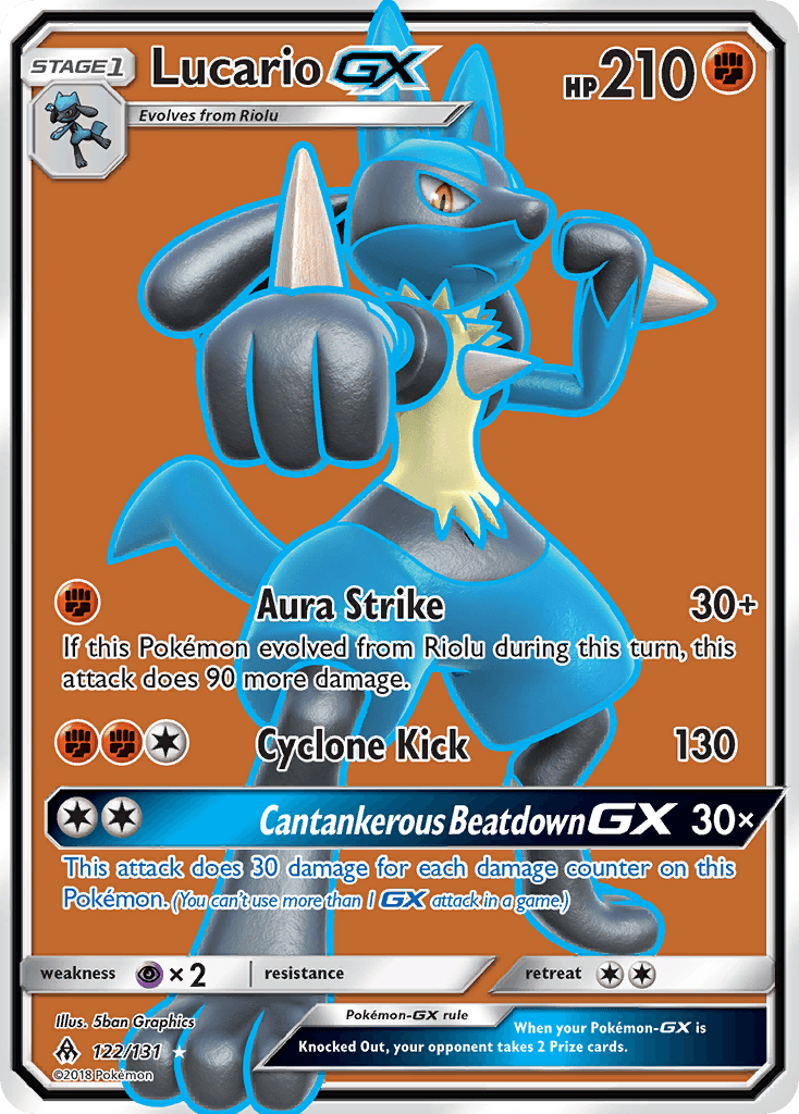 Lucario-GX, kortbilde fra pokemontcg.io