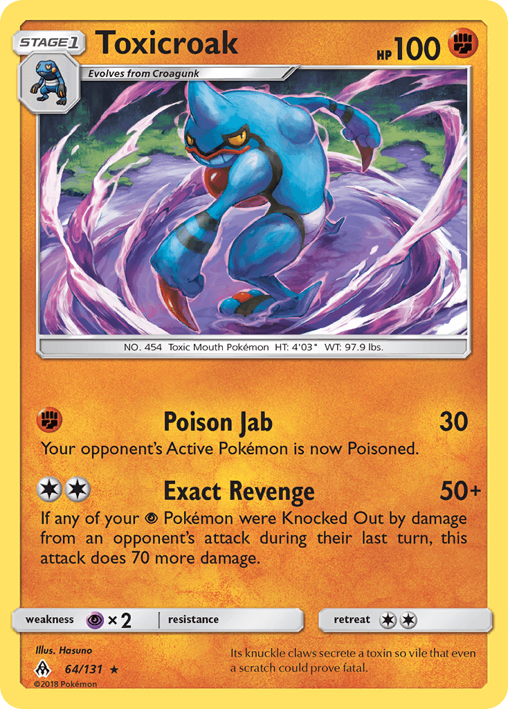 Toxicroak, kortbilde fra pokemontcg.io