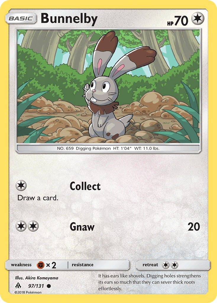 Bunnelby, kortbilde fra pokemontcg.io