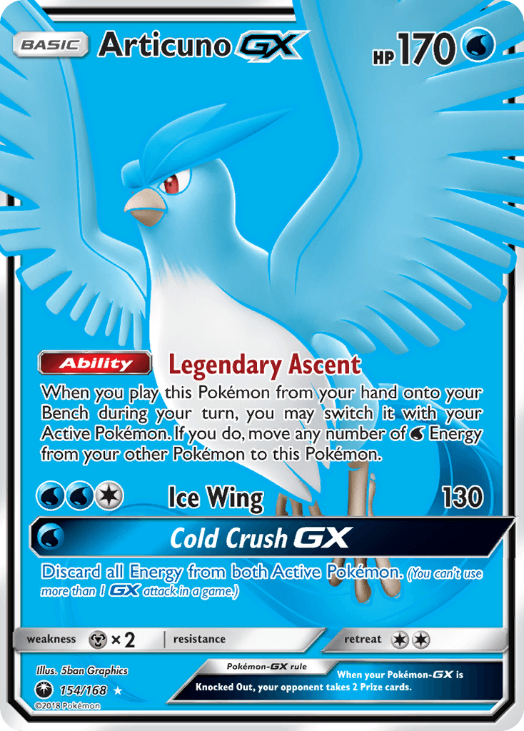 Articuno-GX, kortbilde fra pokemontcg.io