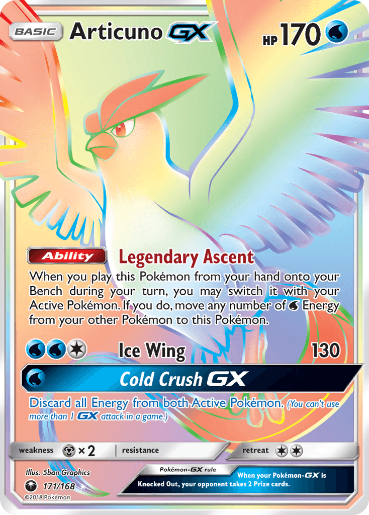 Articuno-GX, kortbilde fra pokemontcg.io