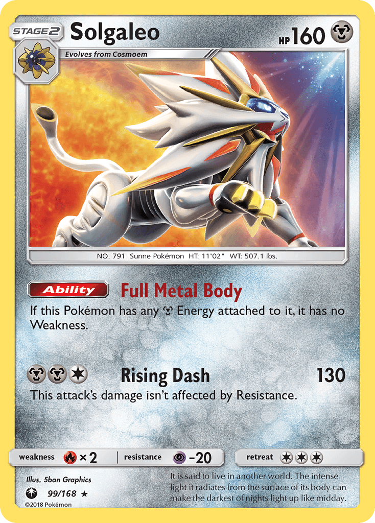 Solgaleo, kortbilde fra pokemontcg.io