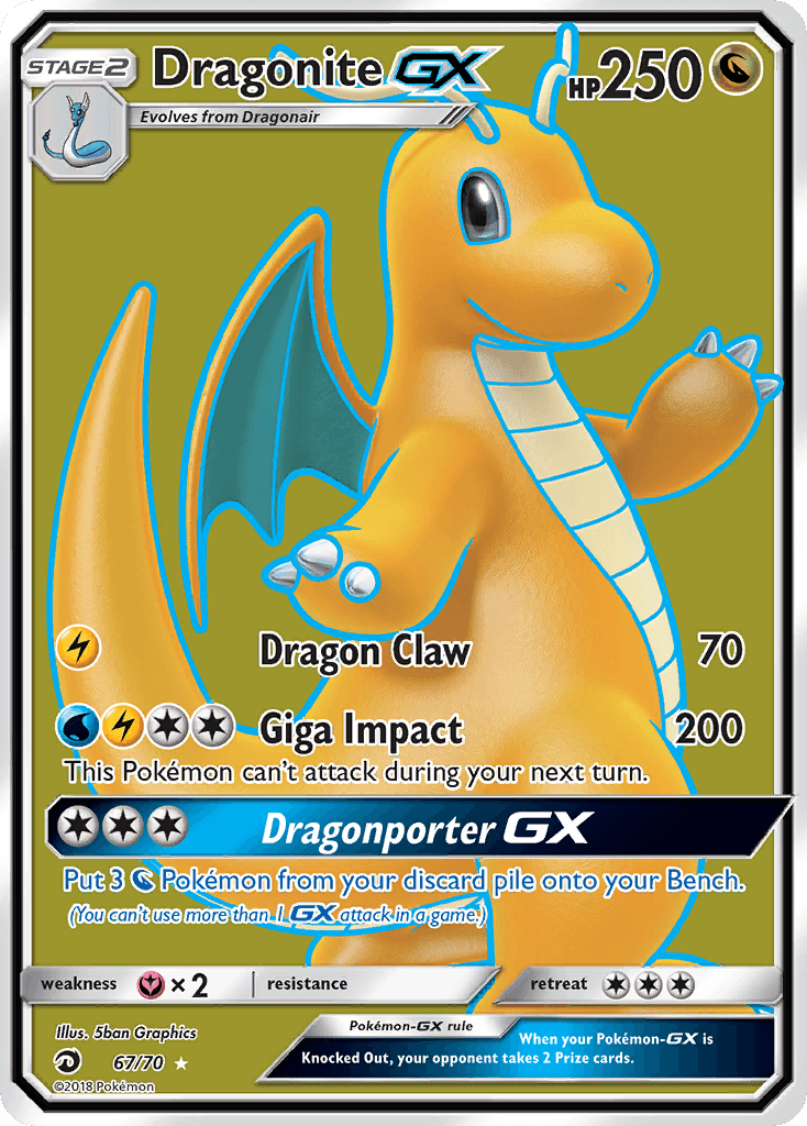 Dragonite-GX, kortbilde fra pokemontcg.io