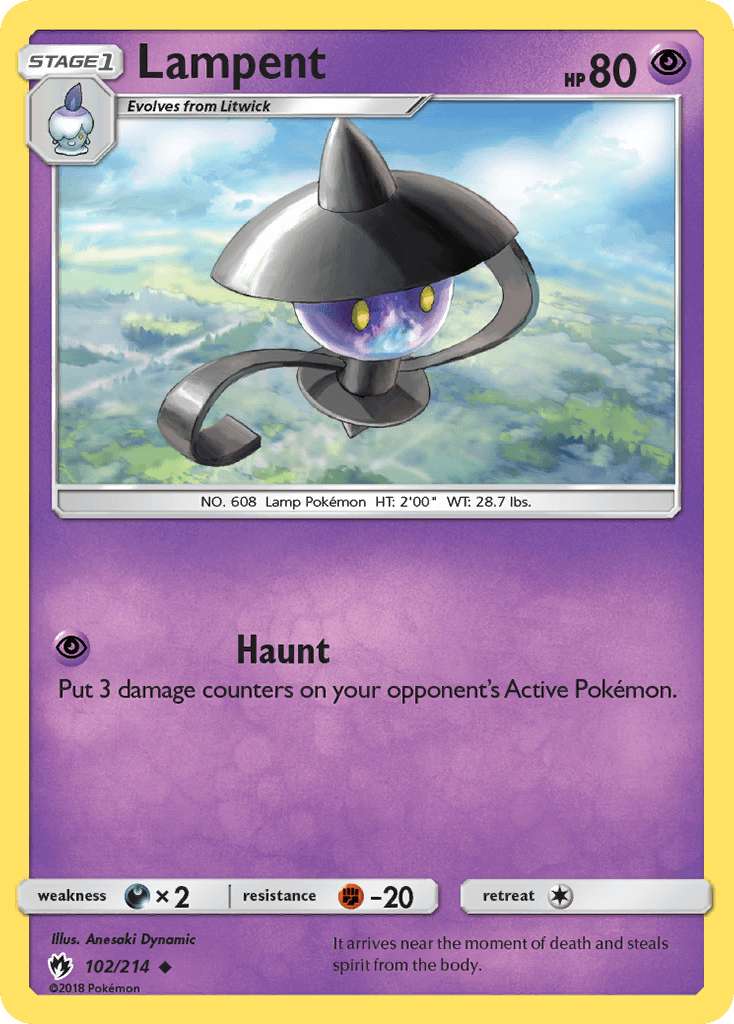 Lampent, kortbilde fra pokemontcg.io