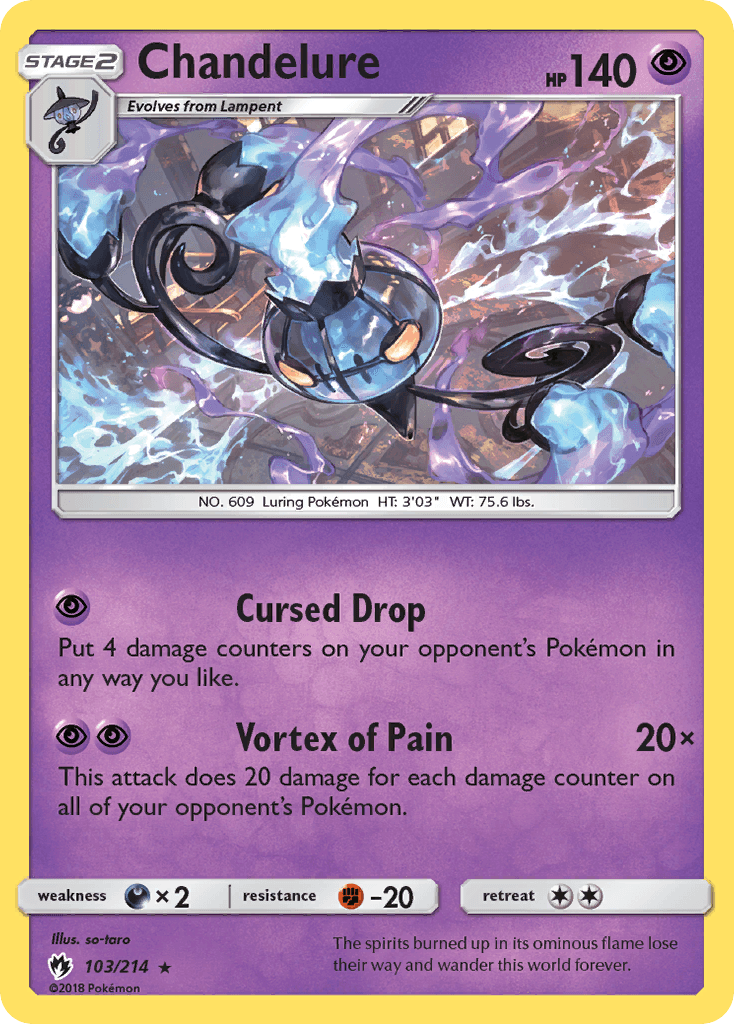 Chandelure, kortbilde fra pokemontcg.io