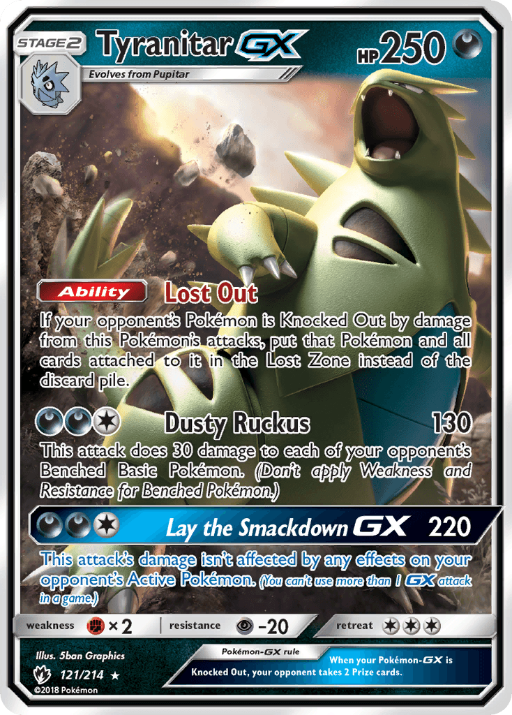 Tyranitar-GX, kortbilde fra pokemontcg.io