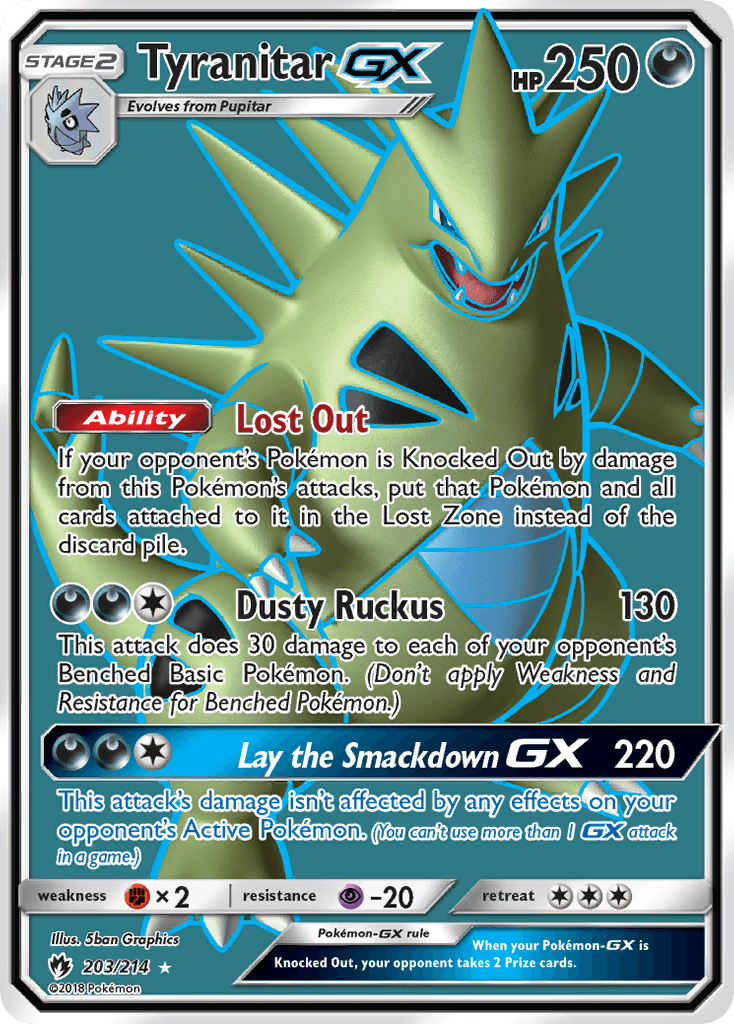 Tyranitar-GX, kortbilde fra pokemontcg.io