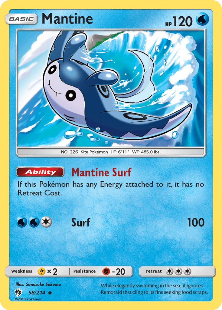 Mantine, kortbilde fra pokemontcg.io