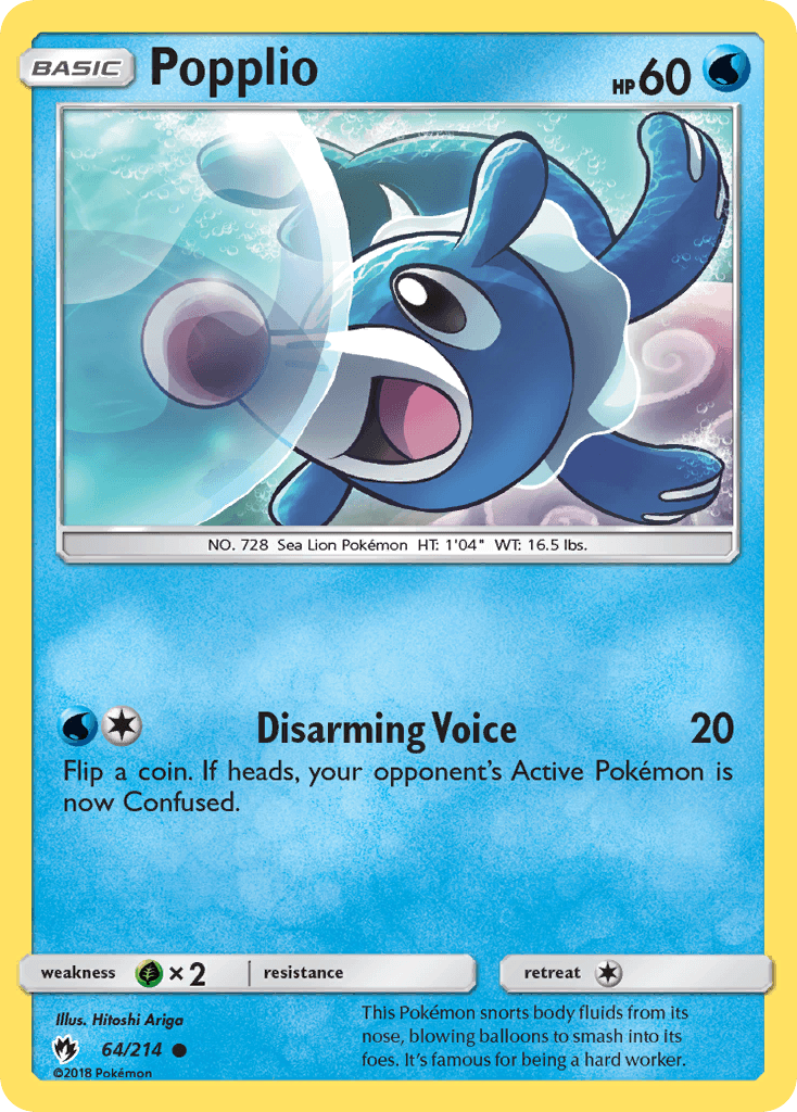 Popplio, kortbilde fra pokemontcg.io