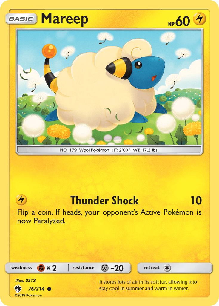 Mareep, kortbilde fra pokemontcg.io